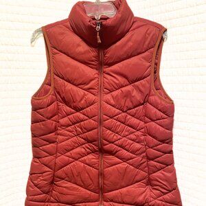 Orange Packable Quilted Puffer Vest